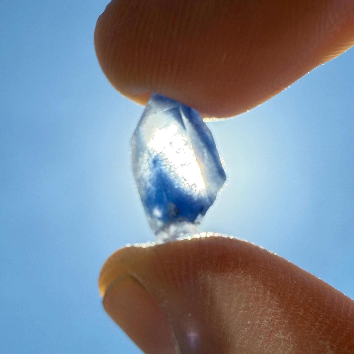 Rare Blue Dumortierite Crystal from Bahia, Brazil, Terminated– 1.02g/5.1ct, Gemstone for Collectors, Meditation, Reiki, Healing Decor