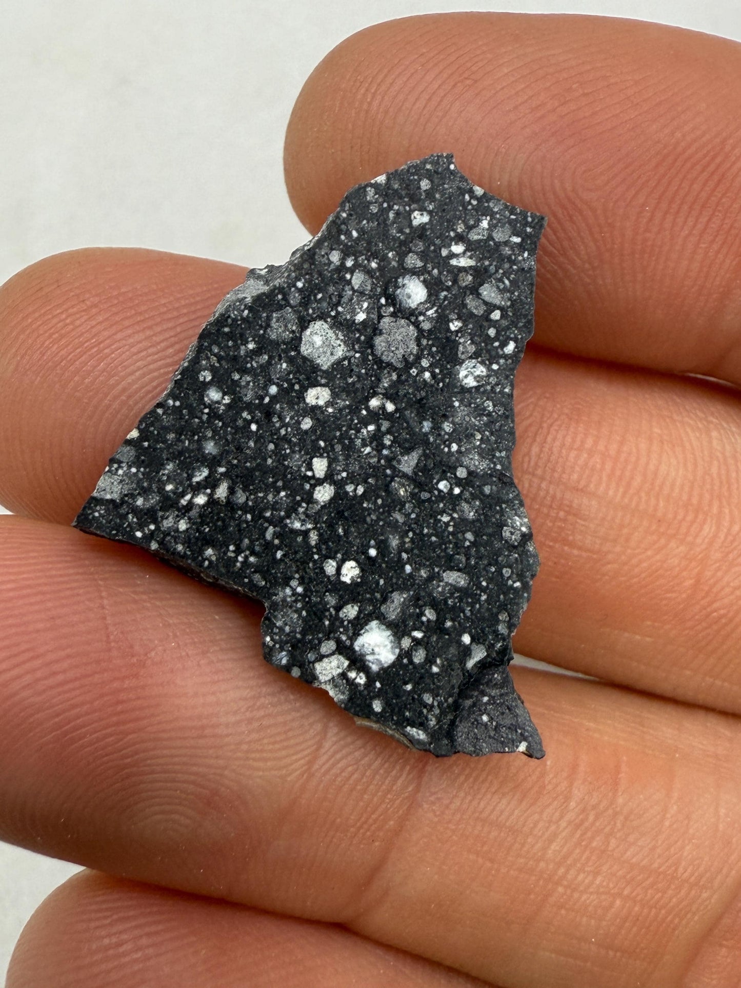 NWA 17679 Lunar Meteorite Slice, Rare Feldspathic Breccia Lunar, Mauritania, Africa, Moon Rock, Astronomy Gift, 2.38 grams