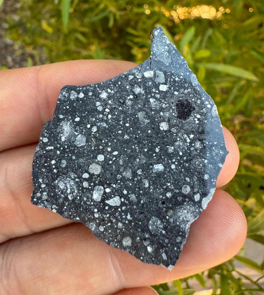 NWA 17679 Lunar Meteorite Slice, Rare Feldspathic Breccia Lunar, Mauritania, Africa, Moon Rock, Astronomy Gift, 7.12 grams