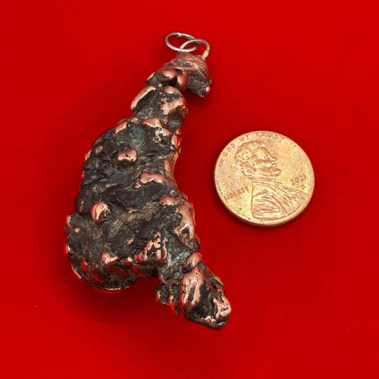Copper Nugget Pendant, Copper Pendant, Michigan Copper, Michigan Float Copper, Handmade Pendant, Michigan Gift, Copper Jewelry, 39.60 grams