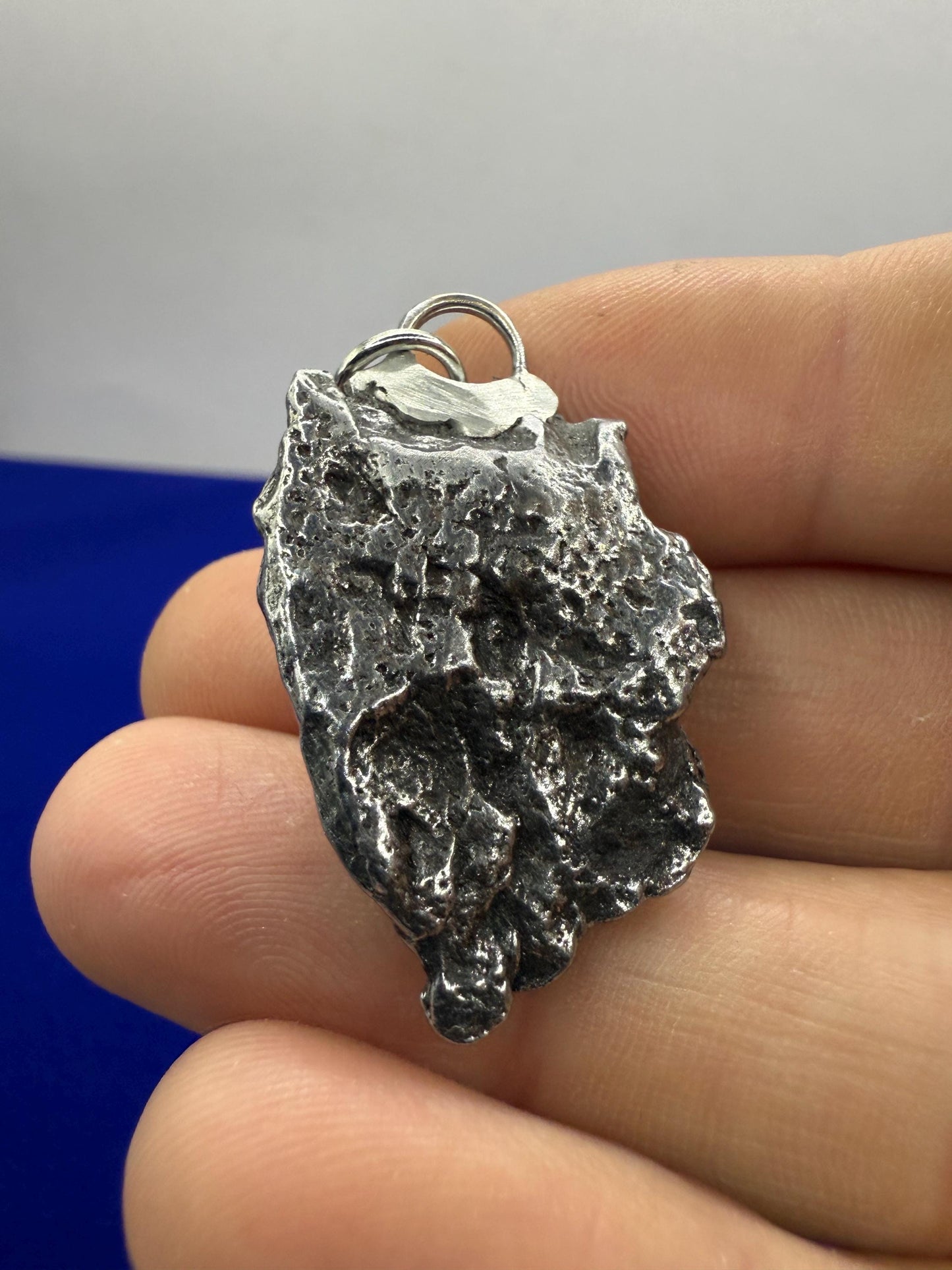 Beautiful Meteorite Campo del Cielo Pendant 16.45 Grams, Astronomy Gift, Authentic Meteorite, Meteorite Jewelry, Meteorite Pendant, COA