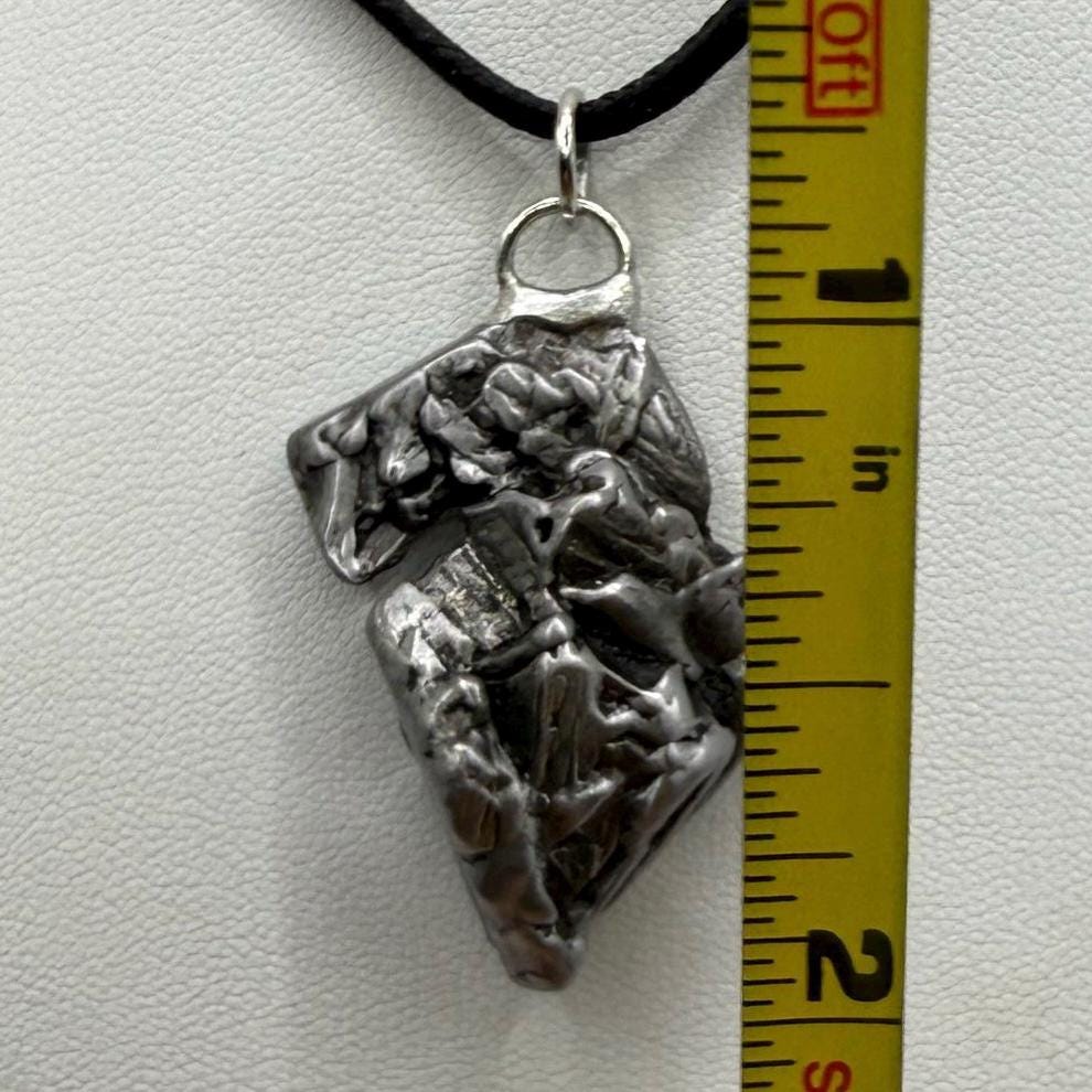 Beautiful Aletai Meteorite Pendant, 19.82 grams, Astronomy Gift, Authentic Meteorite, Meteorite Jewelry, Meteorite Pendant, COA, Space Gift