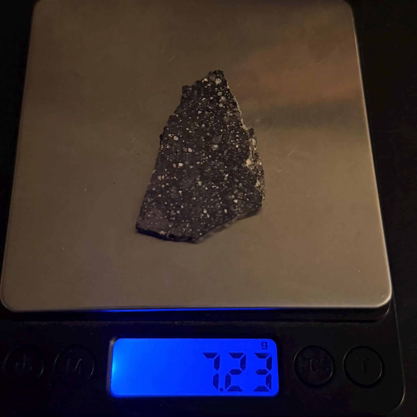 NWA 17679 Lunar Meteorite Slice, Rare Feldspathic Breccia Lunar, Mauritania, Africa, Moon Rock, Astronomy Gift, 7.23 grams