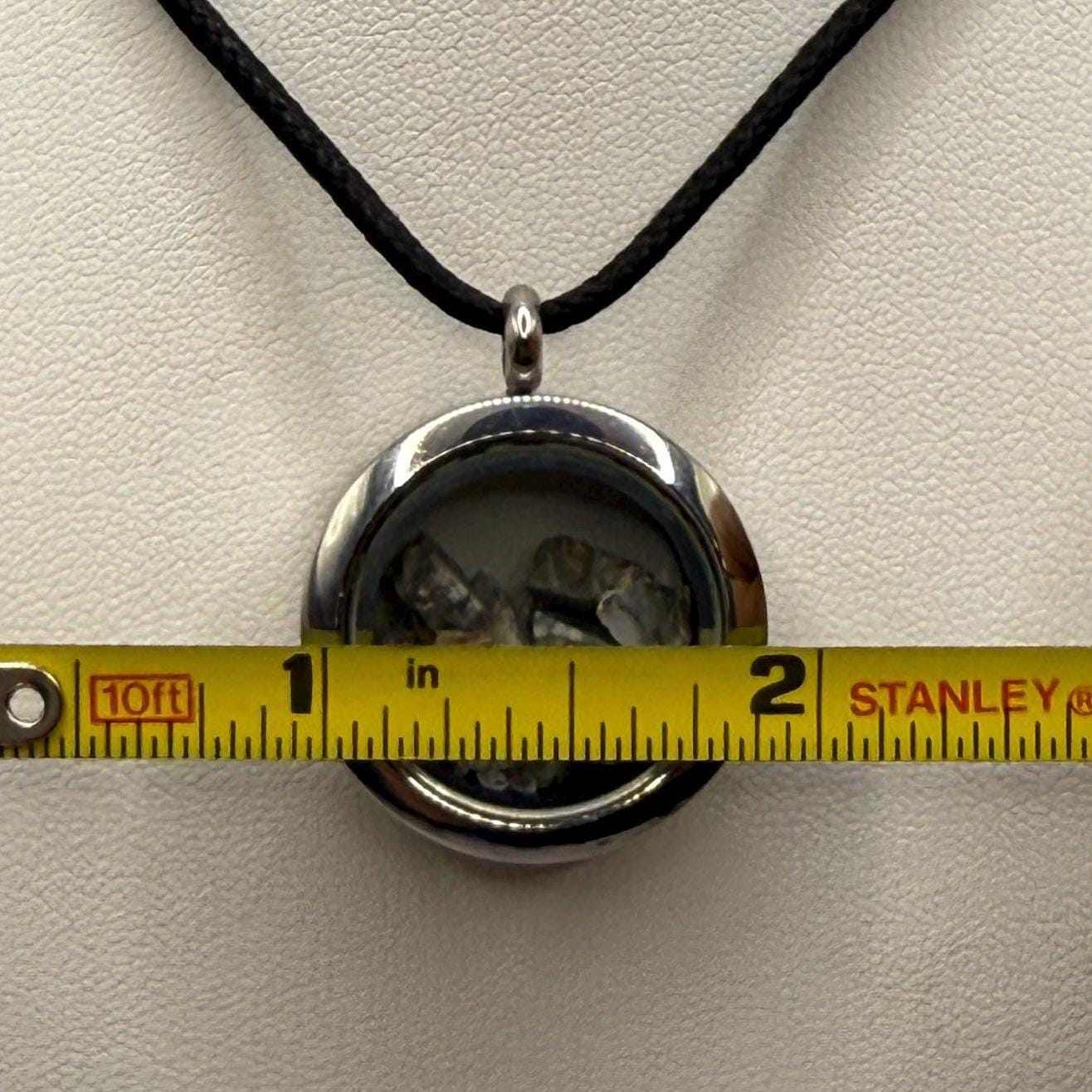 Lunar Meteorite in a Floating Locket, Gadamis 003 Lunar Meteorite, Lunar Meteorite, Moon Rocks, Handmade Locket, Astronomy Gift, Authentic