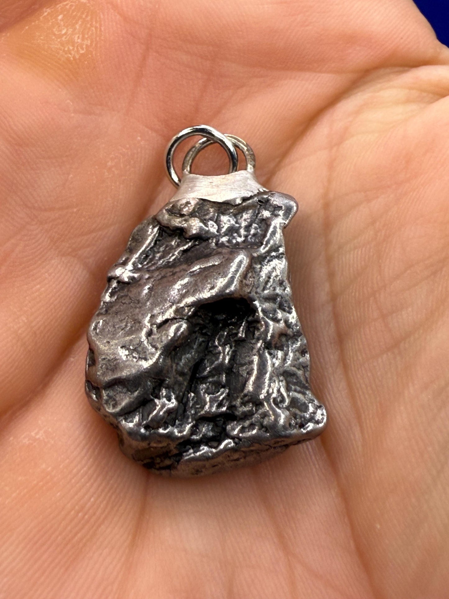 Beautiful Meteorite Campo del Cielo Pendant 14.53 Grams, Astronomy Gift, Authentic Meteorite, Meteorite Jewelry, Meteorite Pendant, COA