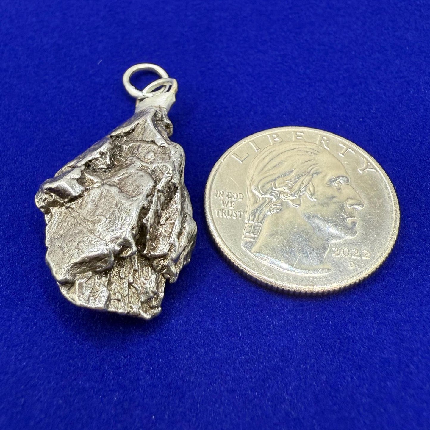 Beautiful Meteorite Campo del Cielo Pendant 14.07 Grams, Astronomy Gift, Authentic Meteorite, Meteorite Jewelry, Meteorite Pendant, COA