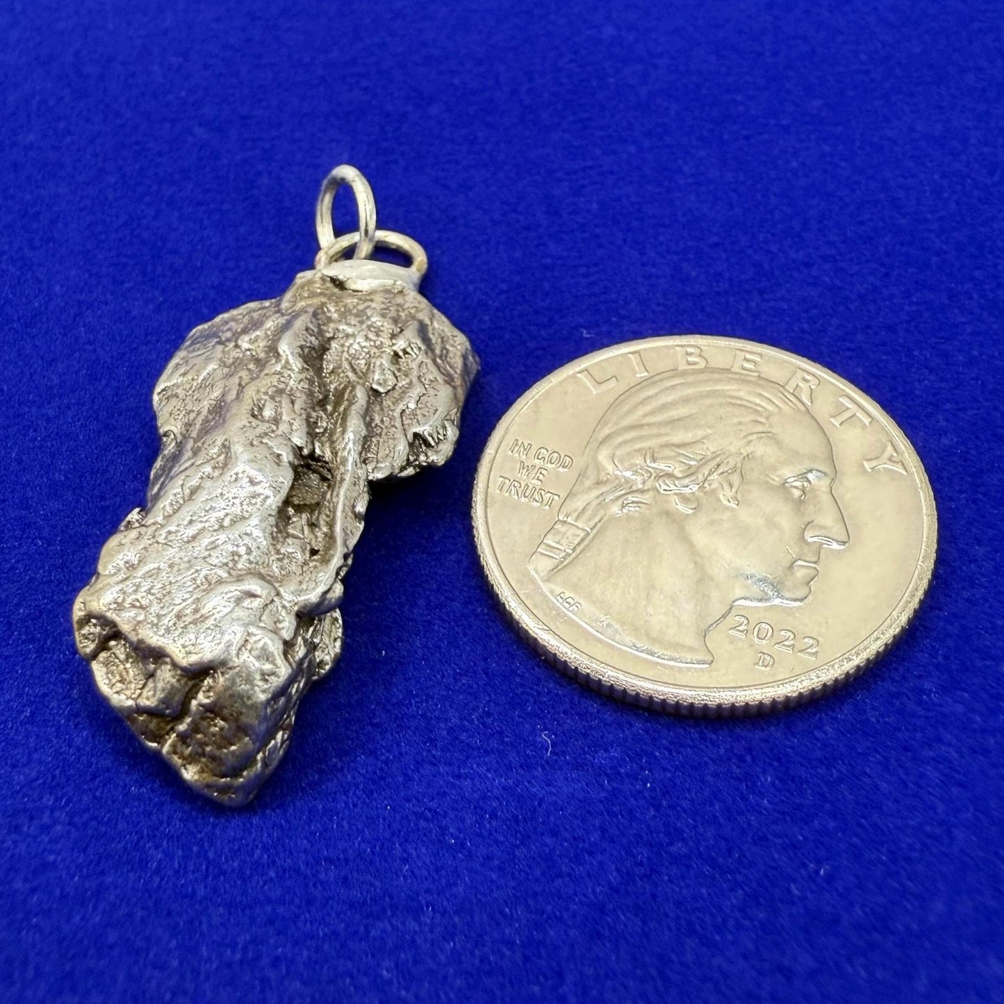 Beautiful Meteorite Campo del Cielo Pendant 14.13 Grams, Astronomy Gift, Authentic Meteorite, Meteorite Jewelry, Meteorite Pendant, COA