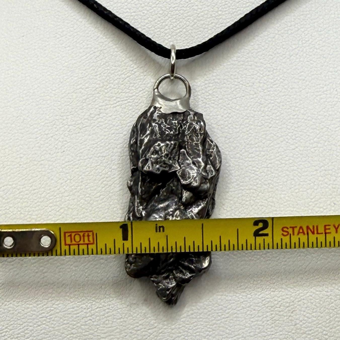 Beautiful Meteorite Campo del Cielo Pendant 13.65 Grams, Astronomy Gift, Authentic Meteorite, Meteorite Jewelry, Meteorite Pendant, COA