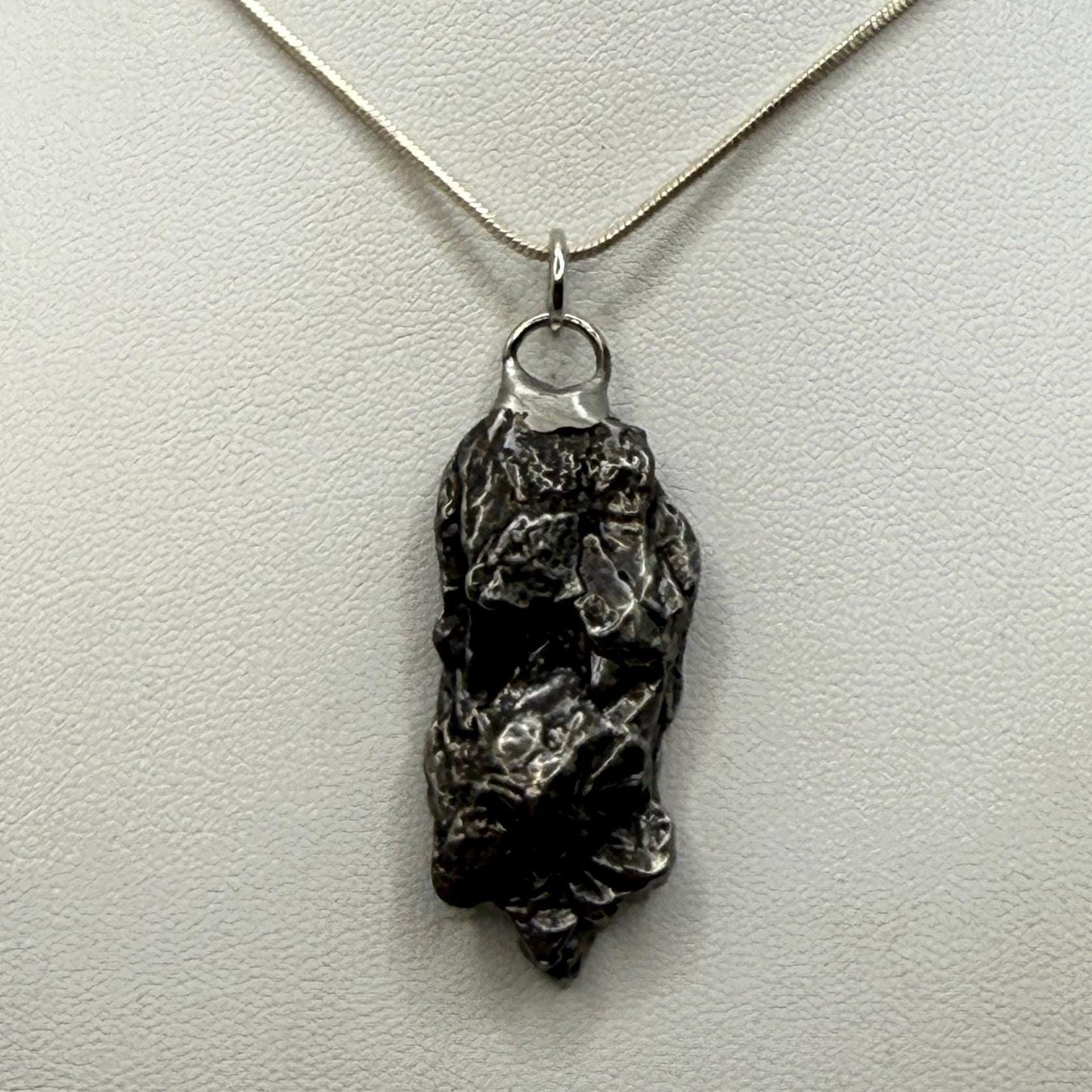 Beautiful Meteorite Campo del Cielo Pendant 13.65 Grams, Astronomy Gift, Authentic Meteorite, Meteorite Jewelry, Meteorite Pendant, COA