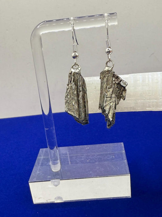 Aletai Meteorite Earings, Meteorite Earings, Fishhook, Handmade Earings, Space Jewelry, Dangle Earrings, Handmade Earrings, 11.22 grams