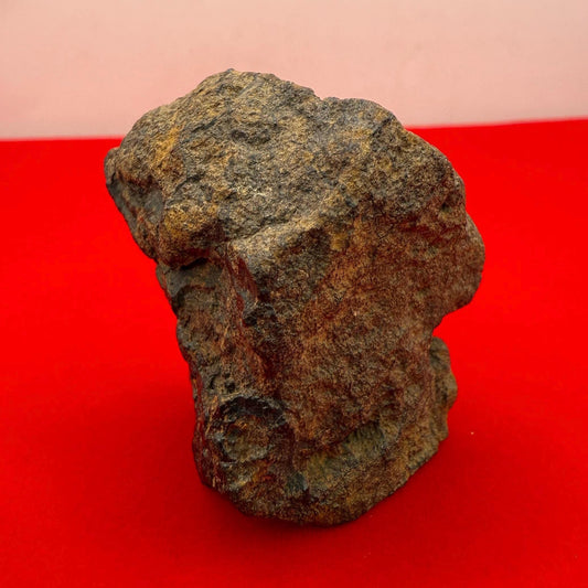 Rare Al Haggouina 001 Enstatite Chondrite Meteorite, 50.69g, Ex. Greg Hupe Collection, Cut Base with Internal Pattern