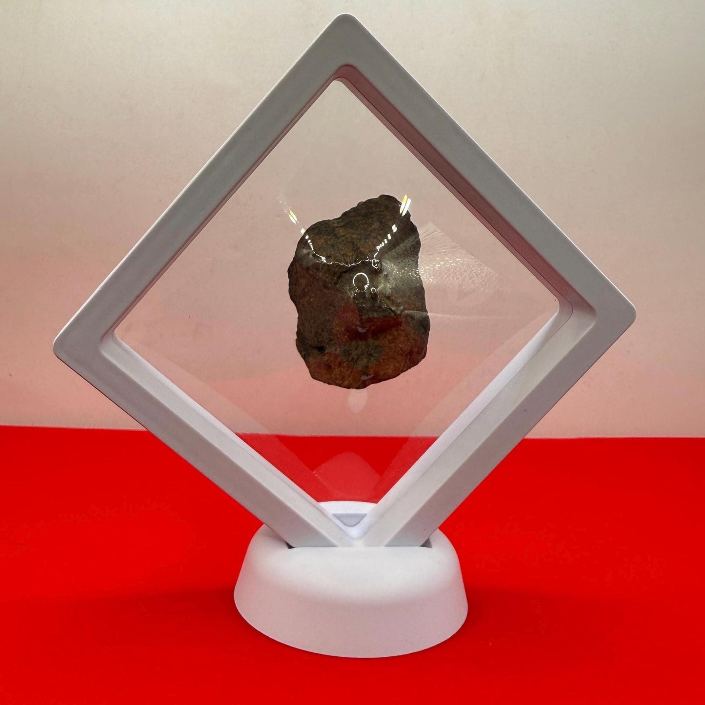Rare Al Haggouina 001 Enstatite Chondrite Meteorite, 50.69g, Ex. Greg Hupe Collection, Cut Base with Internal Pattern