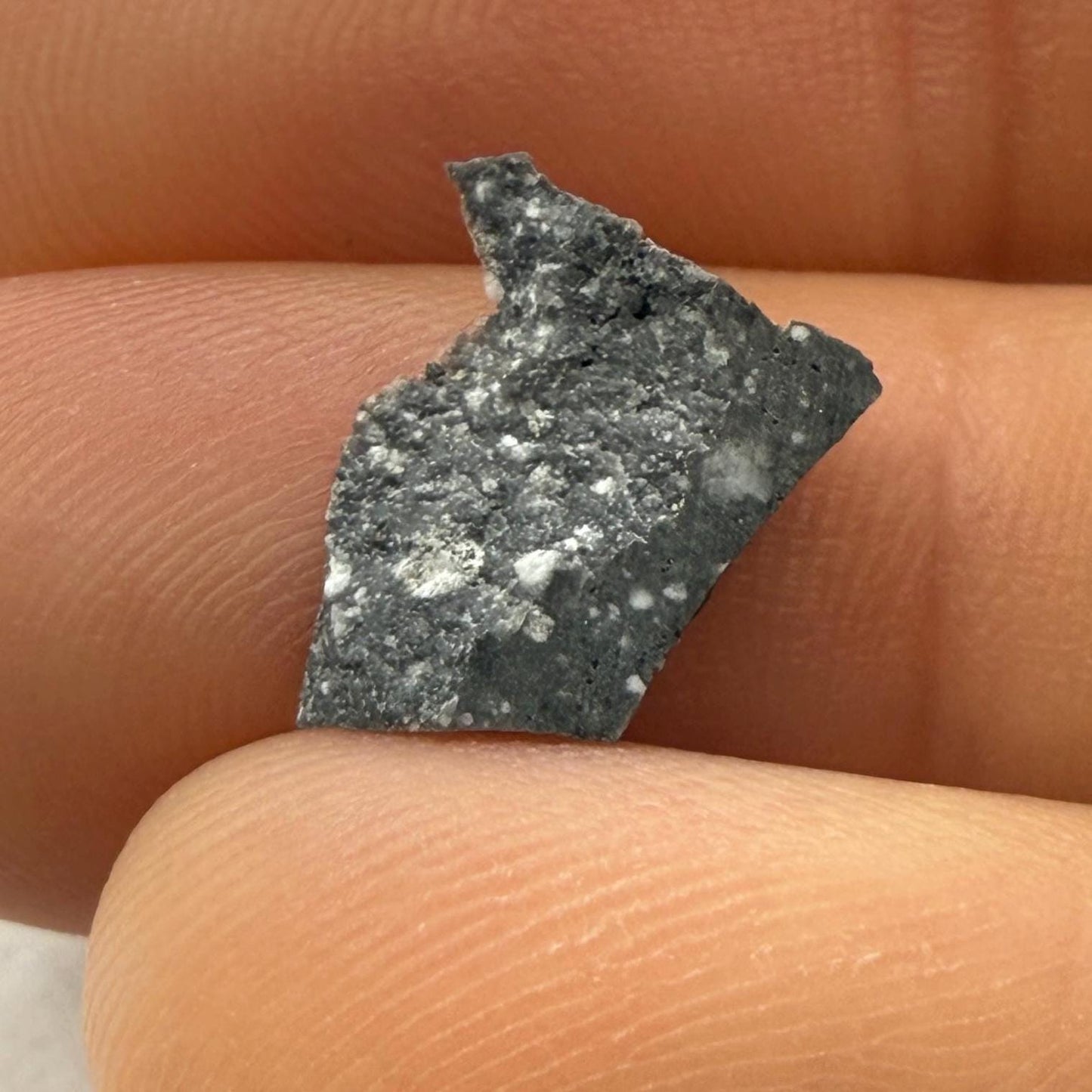 NWA 17679 Lunar Meteorite Slice, Rare Feldspathic Breccia Lunar, Mauritania, Africa, Moon Rock, Astronomy Gift, 0.34 grams
