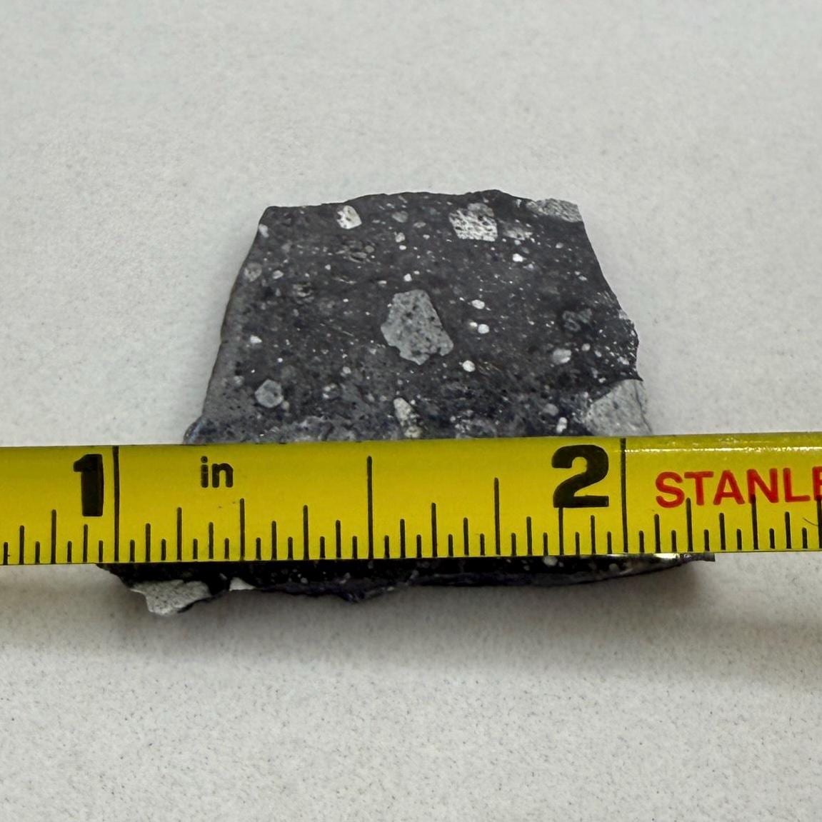 NWA 17679 Lunar Meteorite Slice, Rare Feldspathic Breccia Lunar, Mauritania, Africa, Moon Rock, Astronomy Gift, 3.91 grams