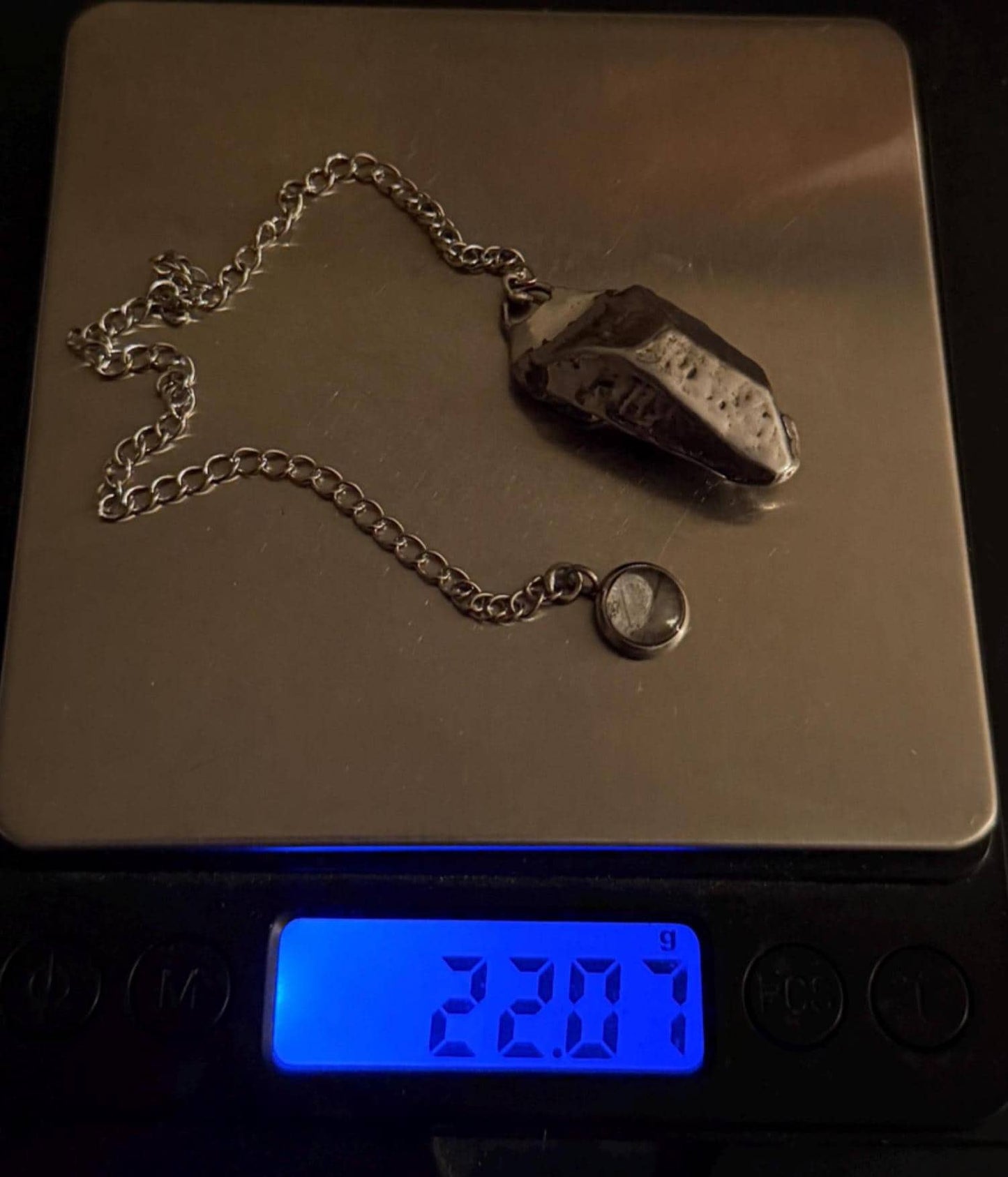 Beautiful Aletai Meteorite Pendulum, 22.07 grams, Astronomy Gift, Meditation Tool, Authentic Meteorite, Pendulum, Meteorite Pendant