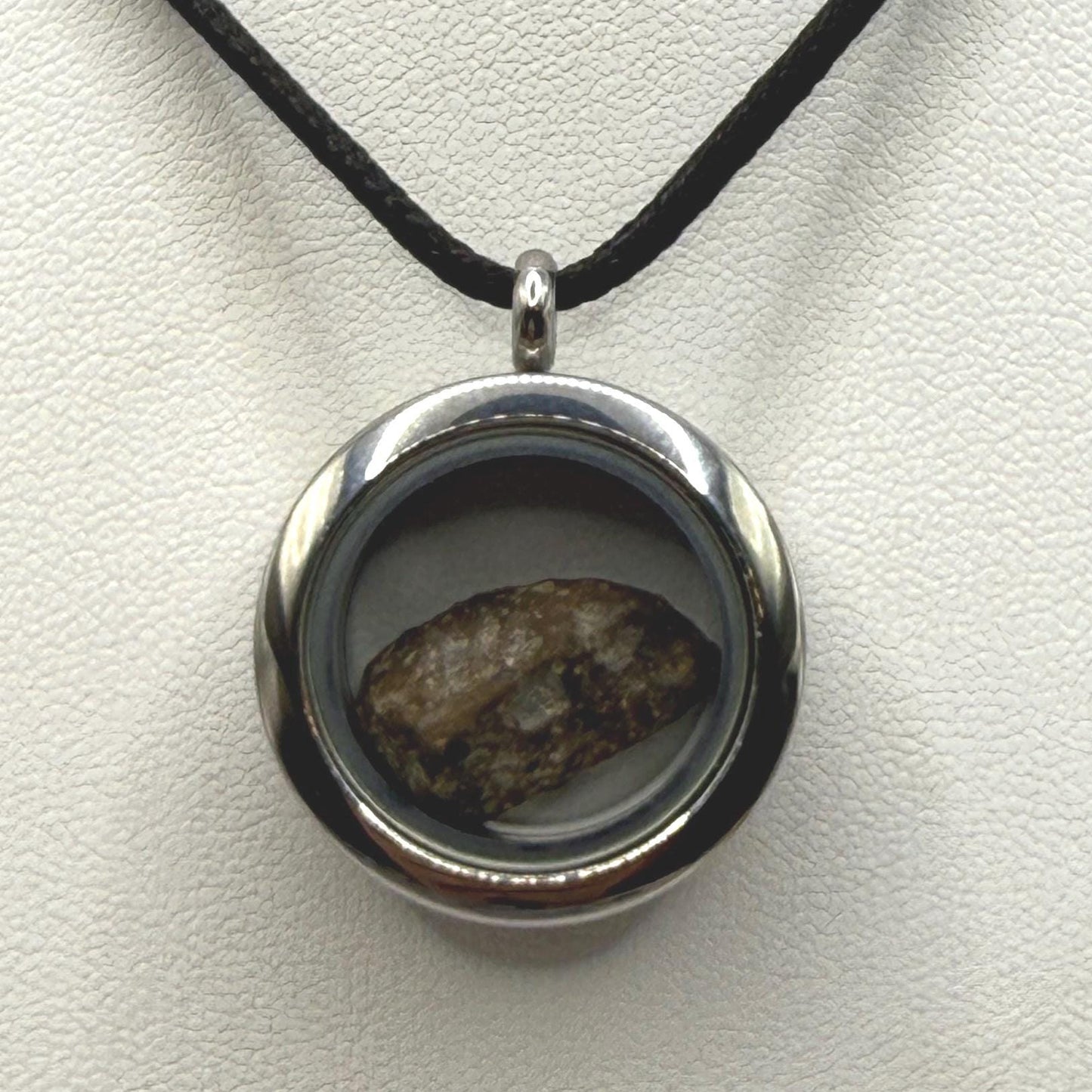 Moon|Lunar Meteorite Pendant, NWA 13974, Feldspathic Breccia, Moon Meteorite, Meteorite Collection, Lunar Feldspathic Breccia, 1.77 grams