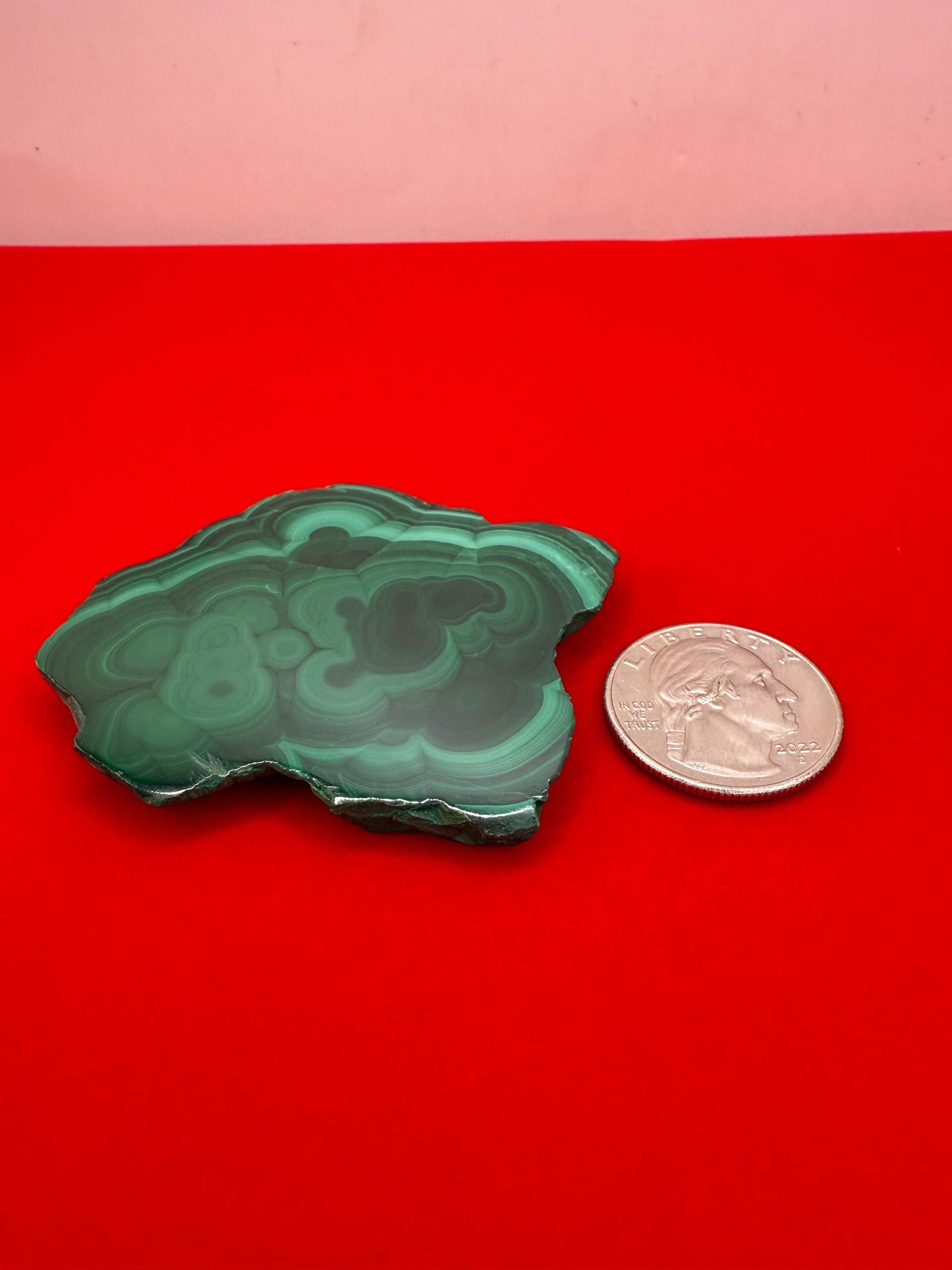 Polished Malachite Slice, High Quality Malachite, Excellent Quality Malachite Slab, Heart Chakra, Protection, Healing Stone, 49.85 grams
