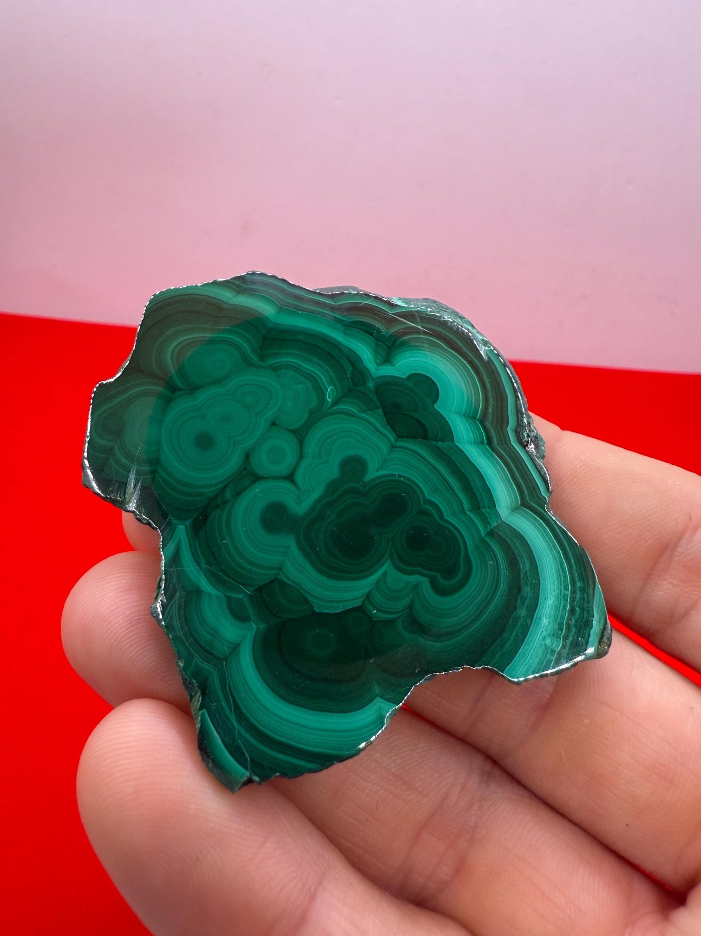 Polished Malachite Slice, High Quality Malachite, Excellent Quality Malachite Slab, Heart Chakra, Protection, Healing Stone, 49.85 grams