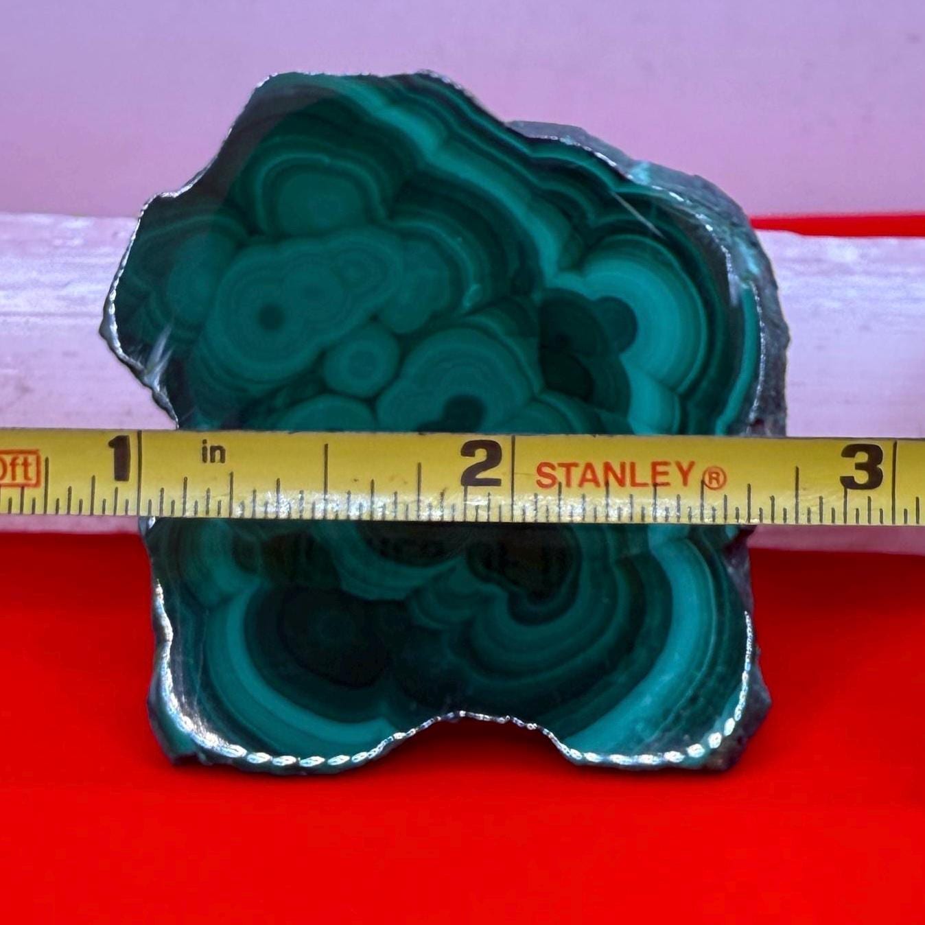 Polished Malachite Slice, High Quality Malachite, Excellent Quality Malachite Slab, Heart Chakra, Protection, Healing Stone, 49.85 grams