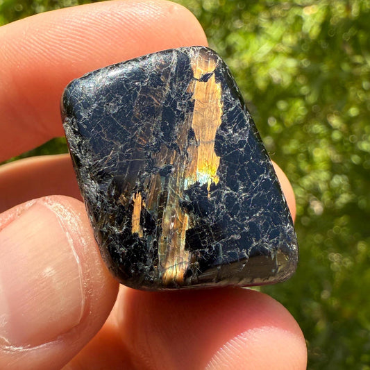 Nuummite Stone, Sorcerer’s Stone, Natural Nuummite, Greenland, Reiki, Rock Collection, Manifesting, Grounding, Energy Work, 23.37 grams
