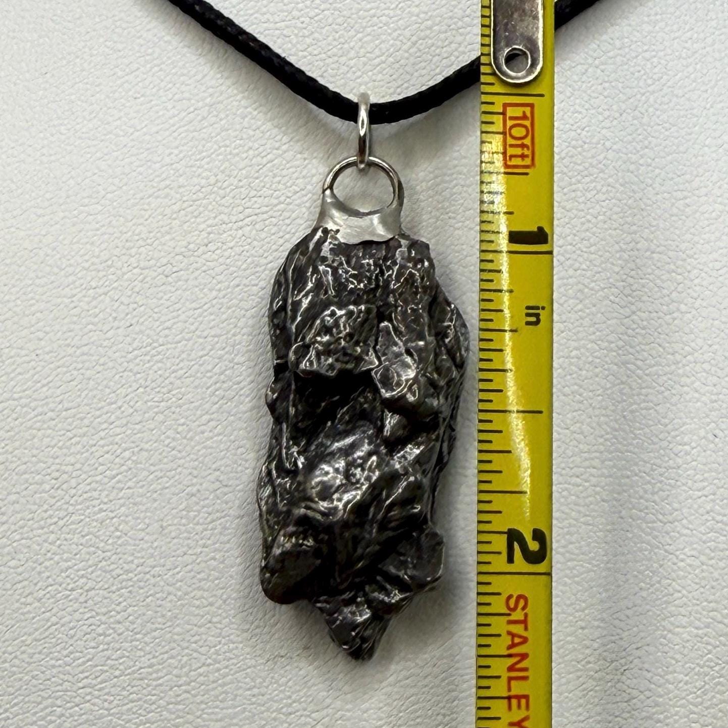 Beautiful Meteorite Campo del Cielo Pendant 13.65 Grams, Astronomy Gift, Authentic Meteorite, Meteorite Jewelry, Meteorite Pendant, COA