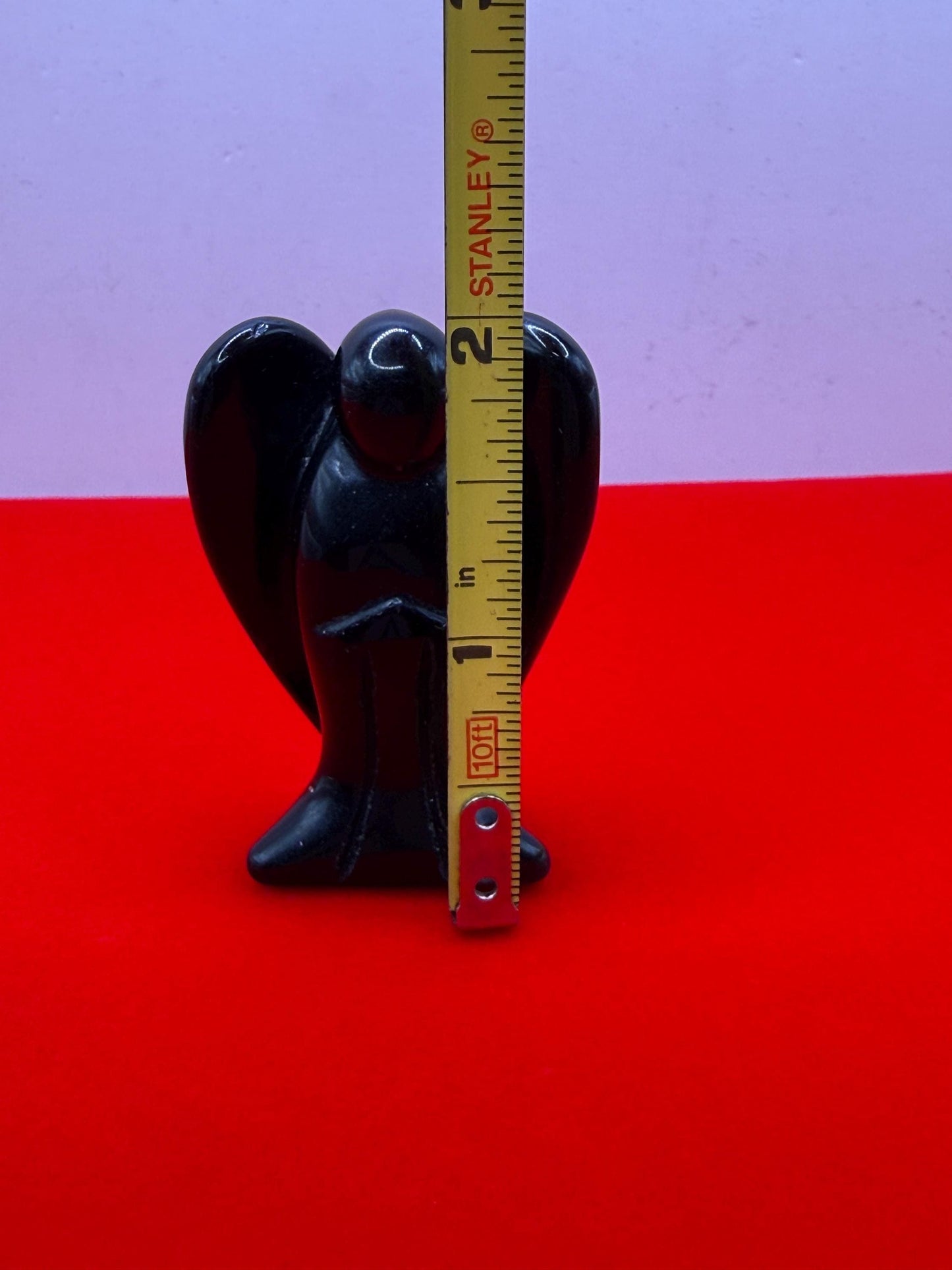 Obsidian Angel, Pocket Stone, Protection Stone, Guardian Angel, Black Angel Figurine, Angel Statue, 35.44 grams