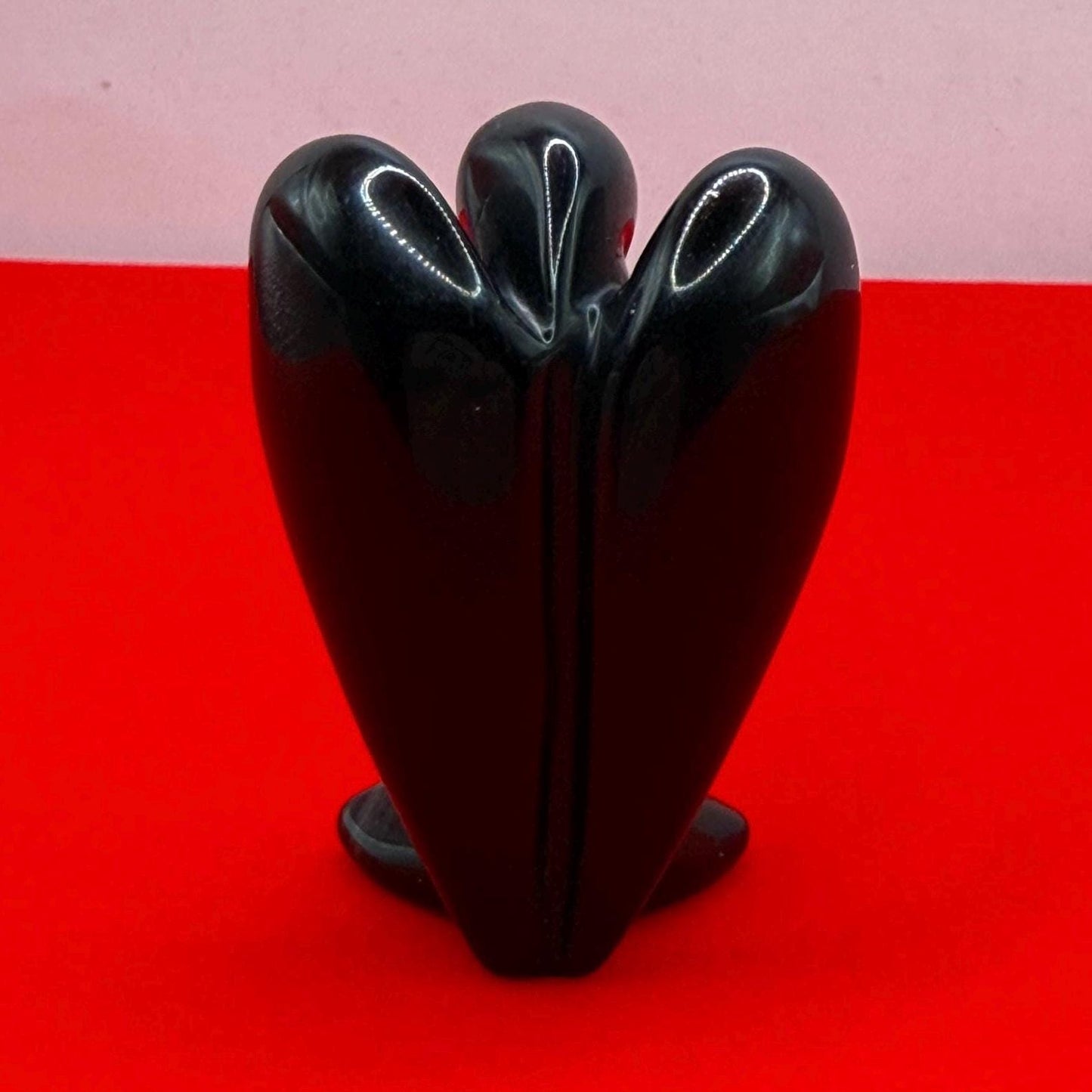 Obsidian Angel, Pocket Stone, Protection Stone, Guardian Angel, Black Angel Figurine, Angel Statue, 35.44 grams