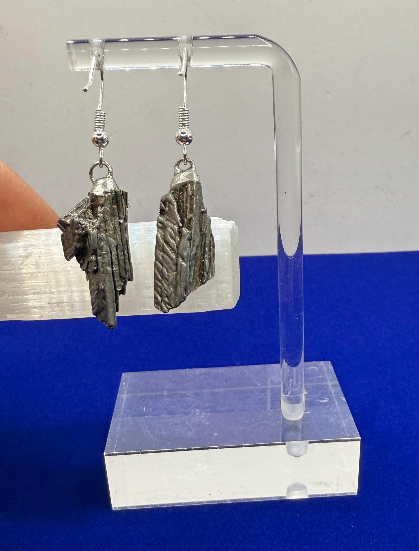 Aletai Meteorite Earings, Meteorite Earings, Fishhook, Handmade Earings, Space Jewelry, Dangle Earrings, Handmade Earrings, 11.22 grams