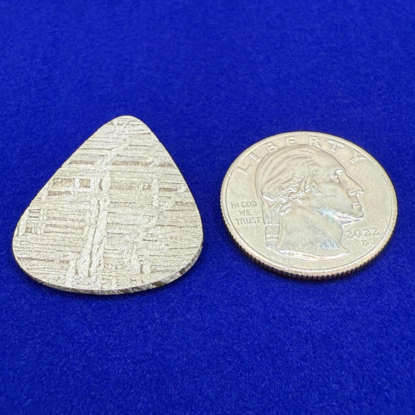 Aletai Meteorite Guitar Pick, Etched & Polished, 8.02g, Authentic Iron Meteorite, Truly Out of This World, Unique Music Gift, Astronomy Gift