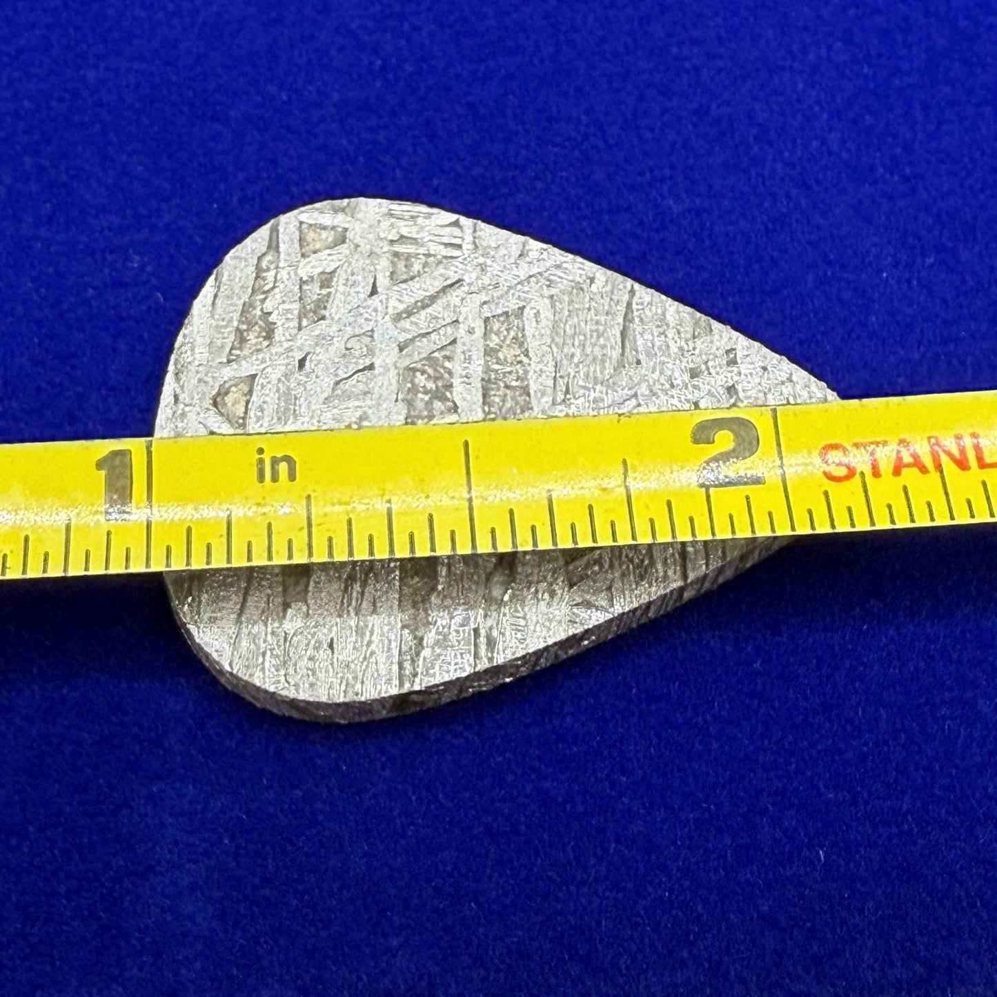 Aletai Meteorite Guitar Pick, Etched & Polished, 8.23g, Authentic Iron Meteorite, Truly Out of This World, Unique Music Gift, Astronomy Gift