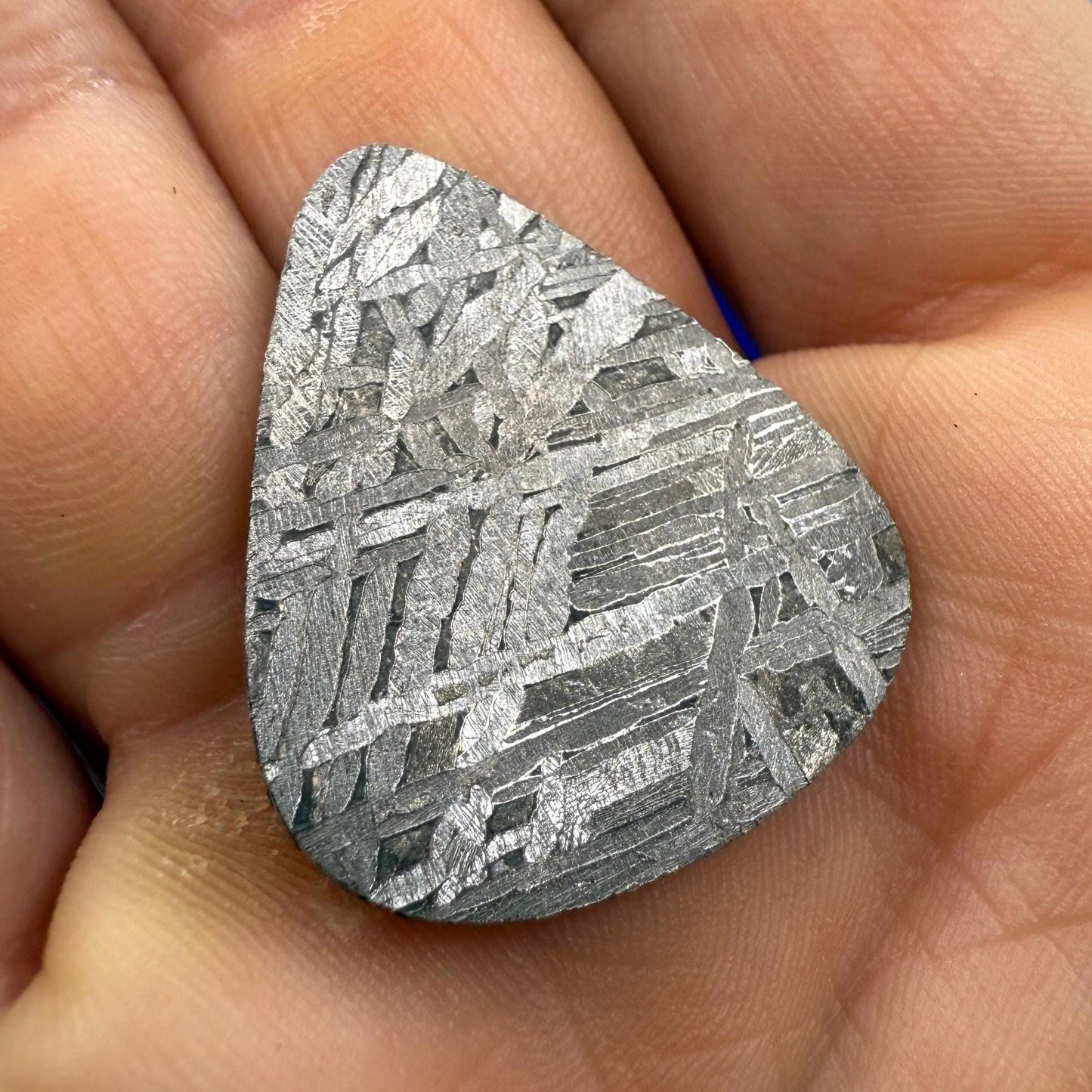 Aletai Meteorite Guitar Pick, Etched & Polished, 8.01g, Authentic Iron Meteorite, Truly Out of This World, Unique Music Gift, Astronomy Gift
