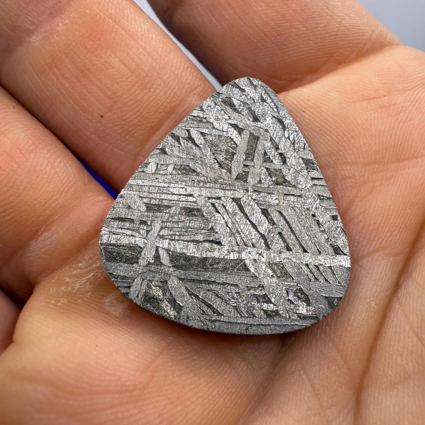 Aletai Meteorite Guitar Pick, Etched & Polished, 8.01g, Authentic Iron Meteorite, Truly Out of This World, Unique Music Gift, Astronomy Gift