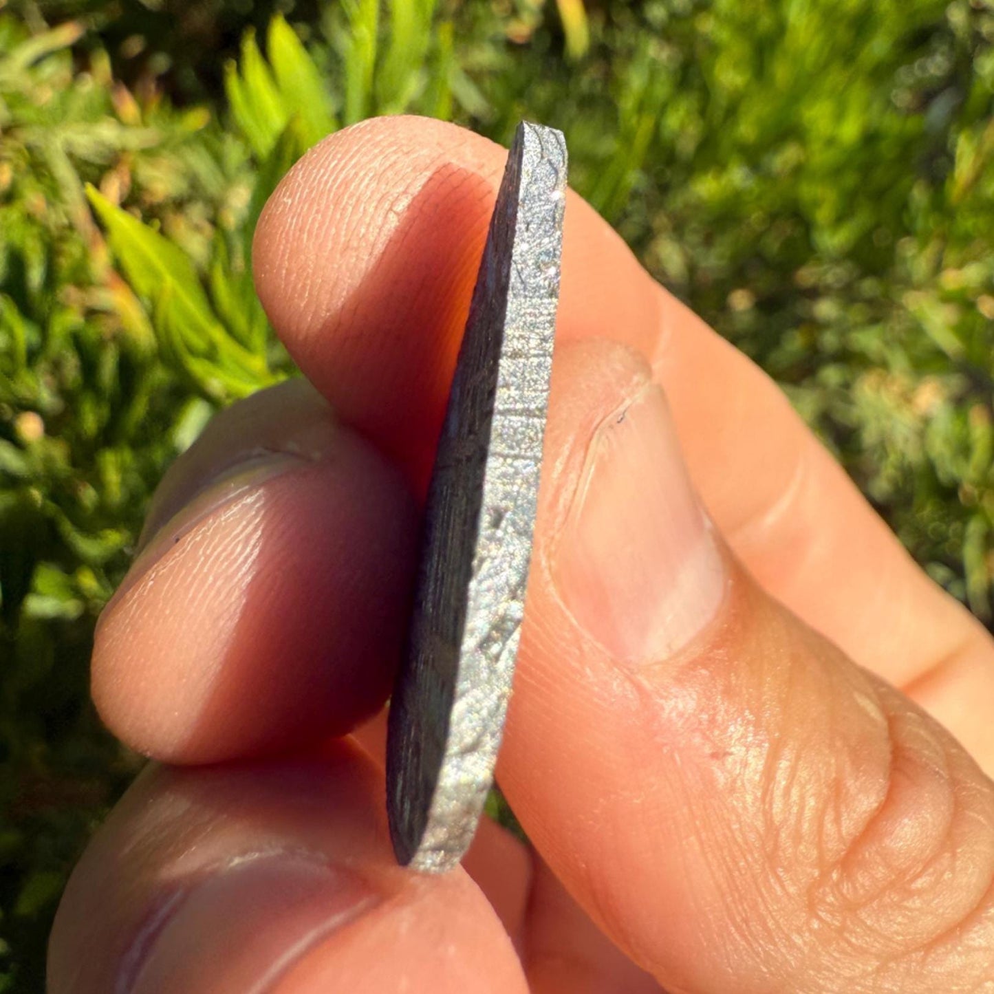 Aletai Meteorite Guitar Pick, Etched & Polished, 8.01g, Authentic Iron Meteorite, Truly Out of This World, Unique Music Gift, Astronomy Gift
