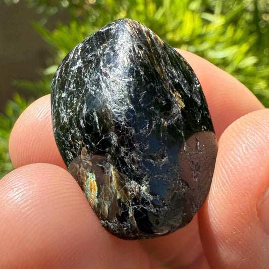 Nuummite Stone, Sorcerer’s Stone, Natural Nuummite, Greenland, Reiki, Rock Collection, Manifesting, Grounding, Energy Work, 13.19 grams