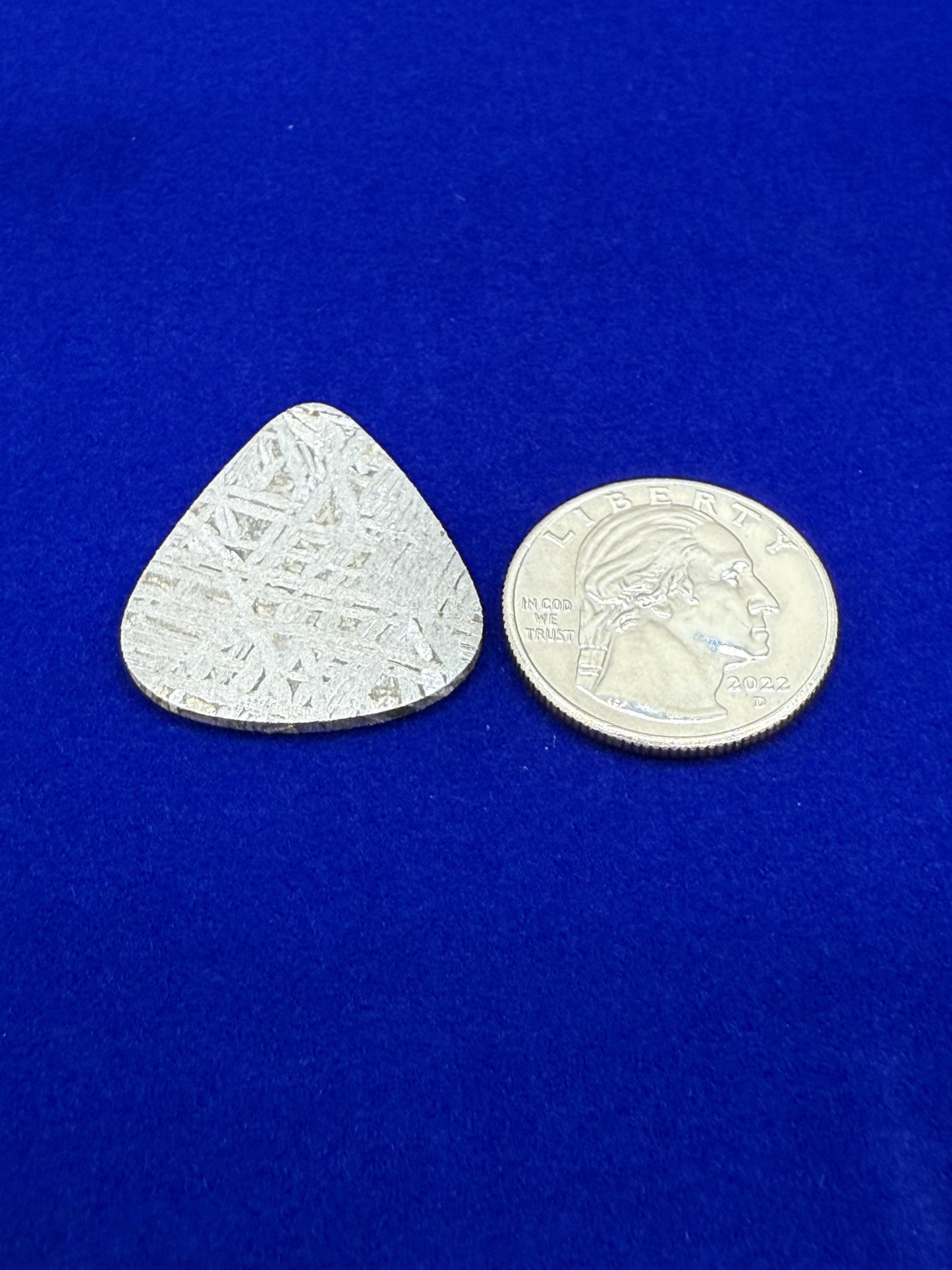 Aletai Meteorite Guitar Pick: Etched Iron, Unique Astronomy Gift, 6.98 grams