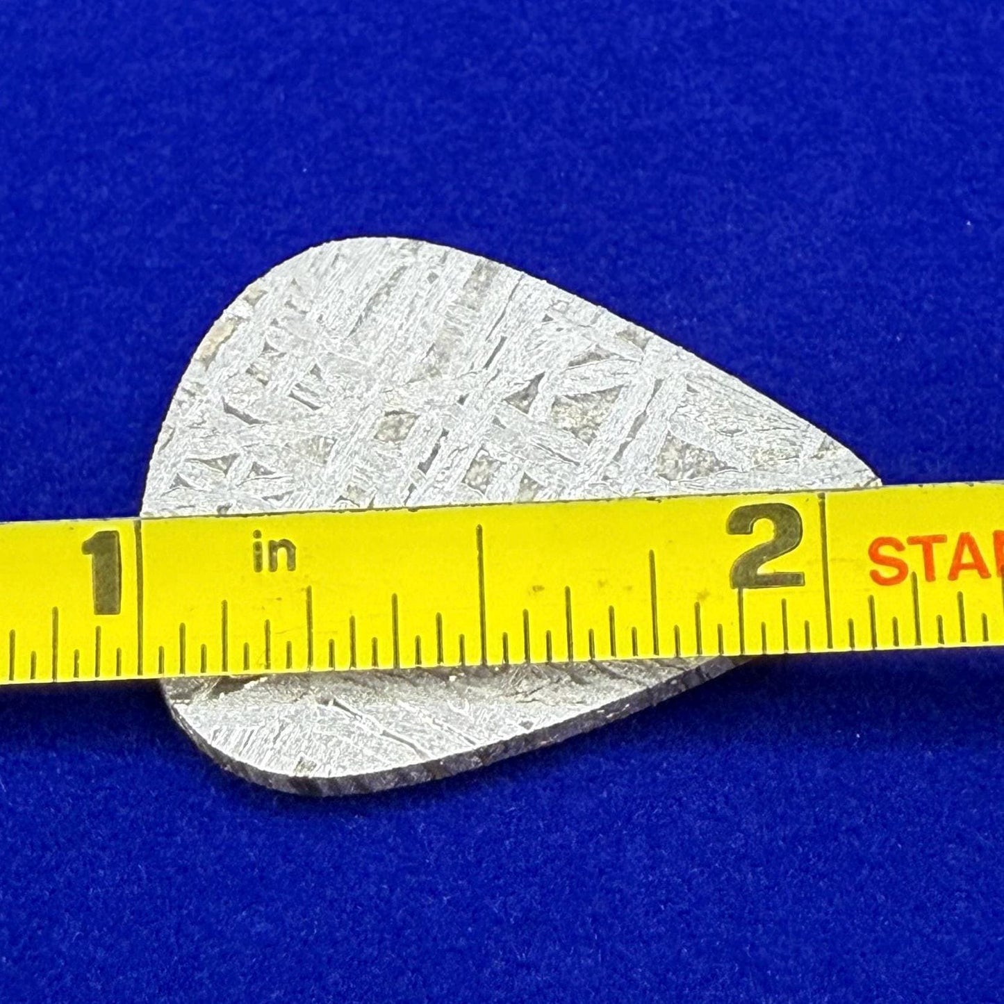 Aletai Meteorite Guitar Pick: Etched Iron, Unique Astronomy Gift, 6.98 grams