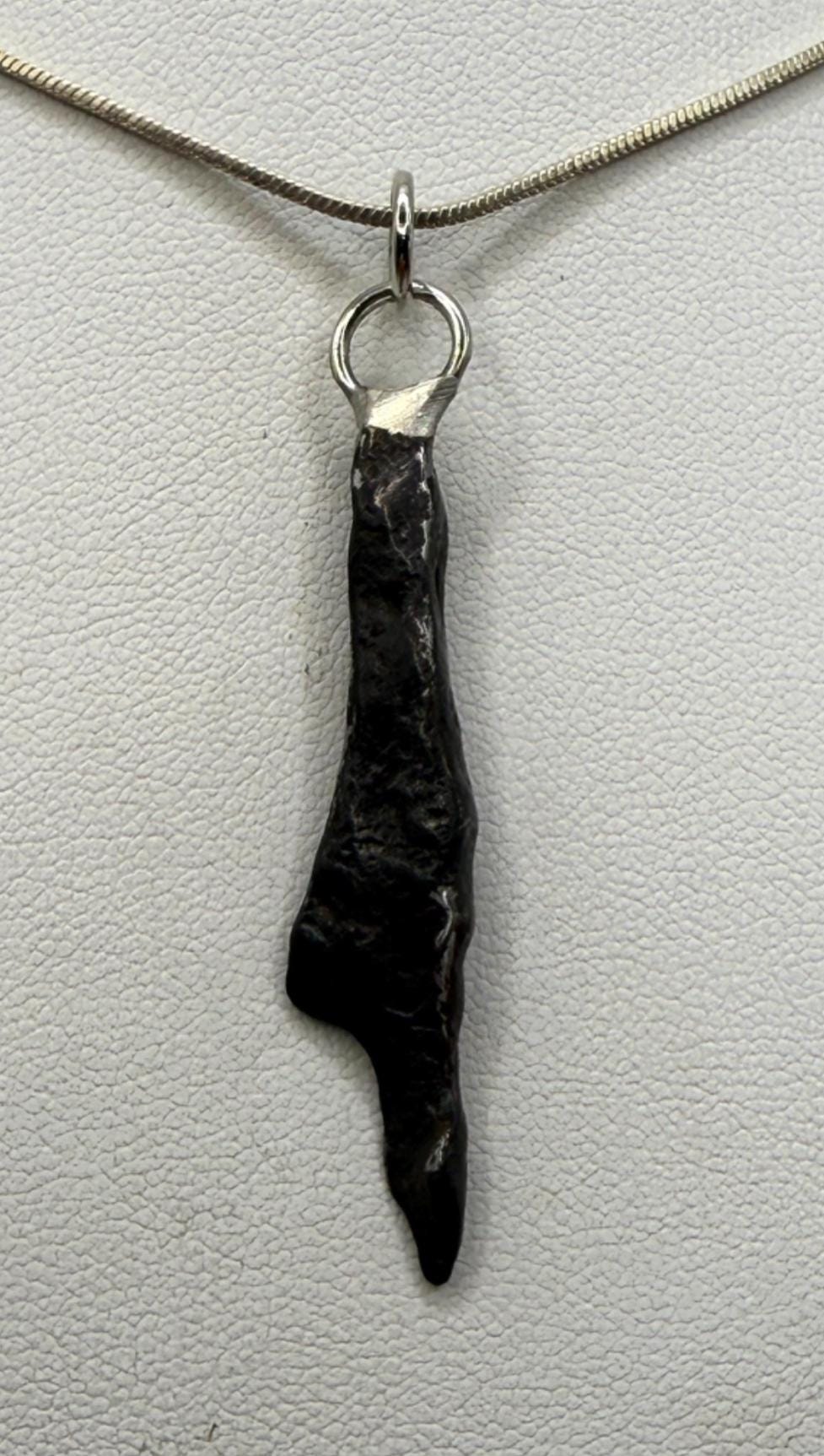 Agoudal Iron Meteorite Pendant: Handmade Astronomy Space Gift, Cosmic Pendant, 4.17 grams