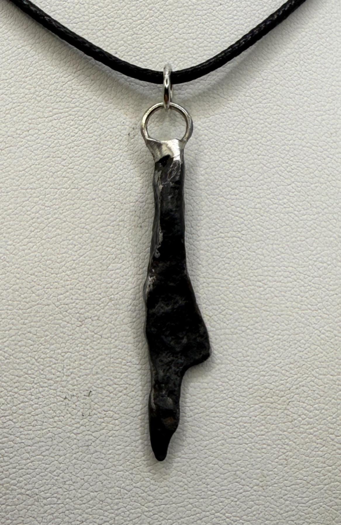 Agoudal Iron Meteorite Pendant: Handmade Astronomy Space Gift, Cosmic Pendant, 4.17 grams