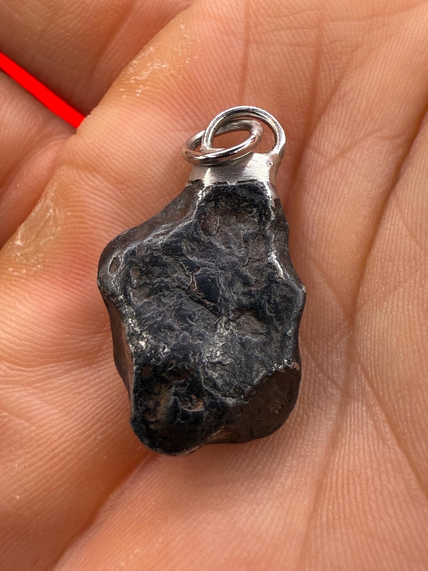 Agoudal Iron Meteorite Pendant: Handmade Astronomy Space Gift, Cosmic Pendant, 8.25 grams