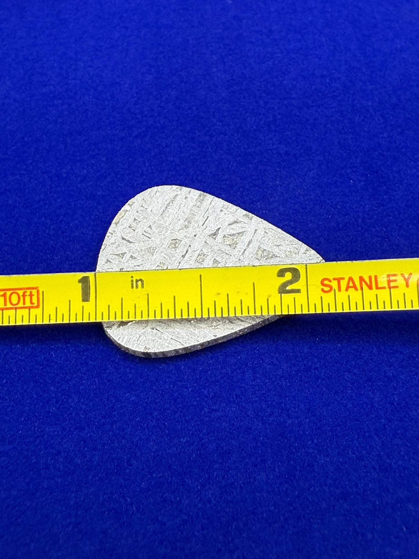 Aletai Meteorite Guitar Pick: Etched Iron, Unique Music Gift, 8.21 grams