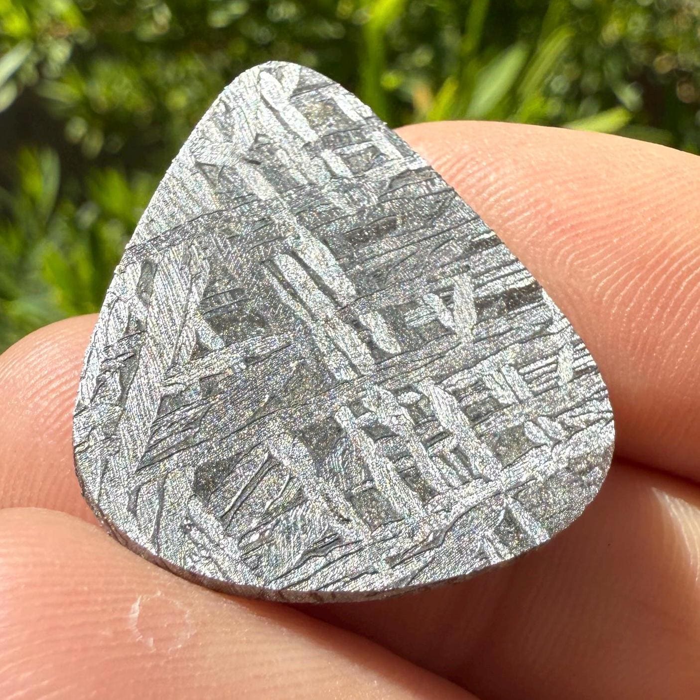 Aletai Meteorite Guitar Pick: Etched Iron, Unique Music Gift, 8.21 grams