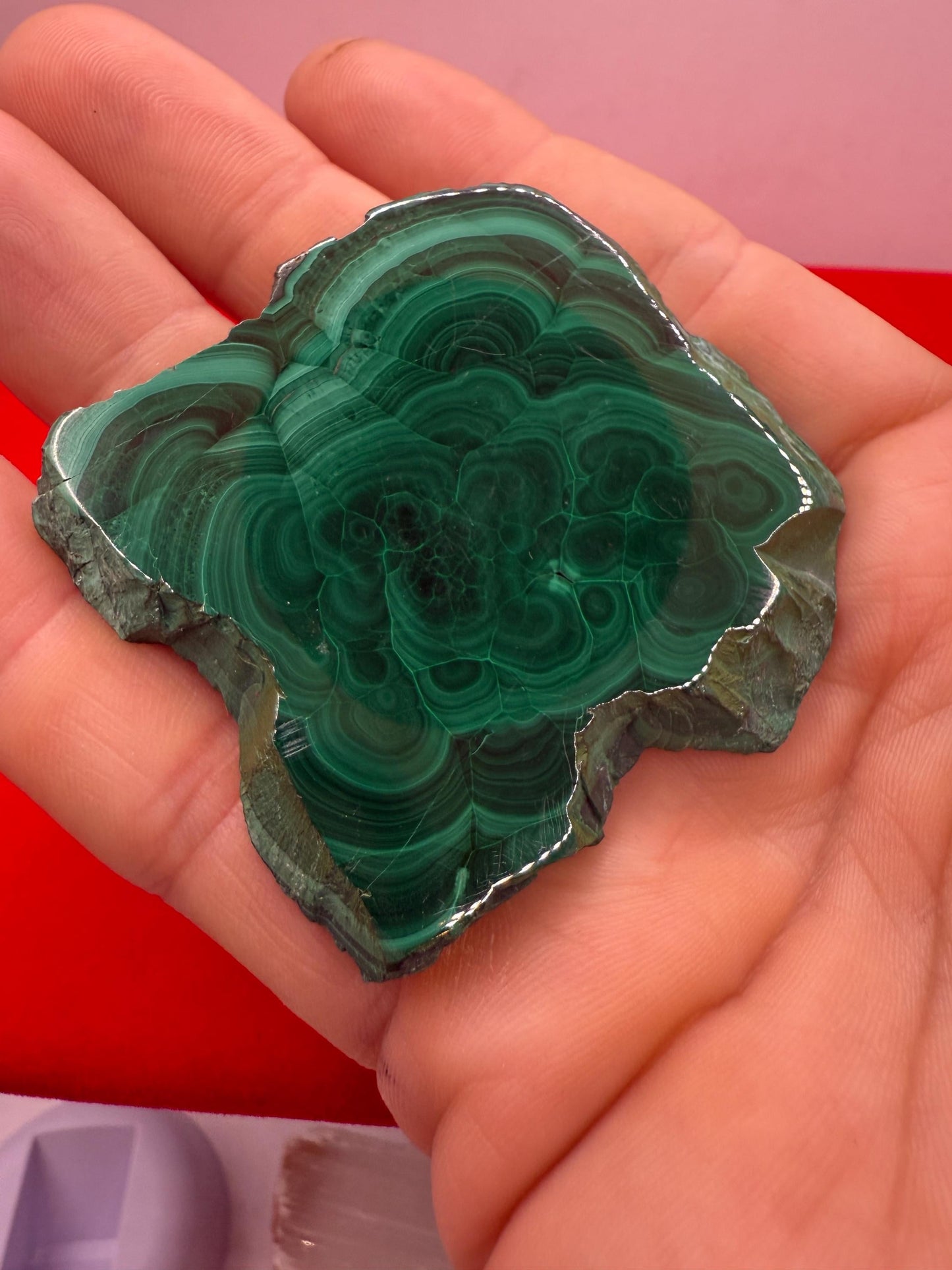 Polished Malachite Slice, High Quality Malachite, Excellent Quality Malachite Slab, Heart Chakra, Protection, Healing Stone, 49.85 grams
