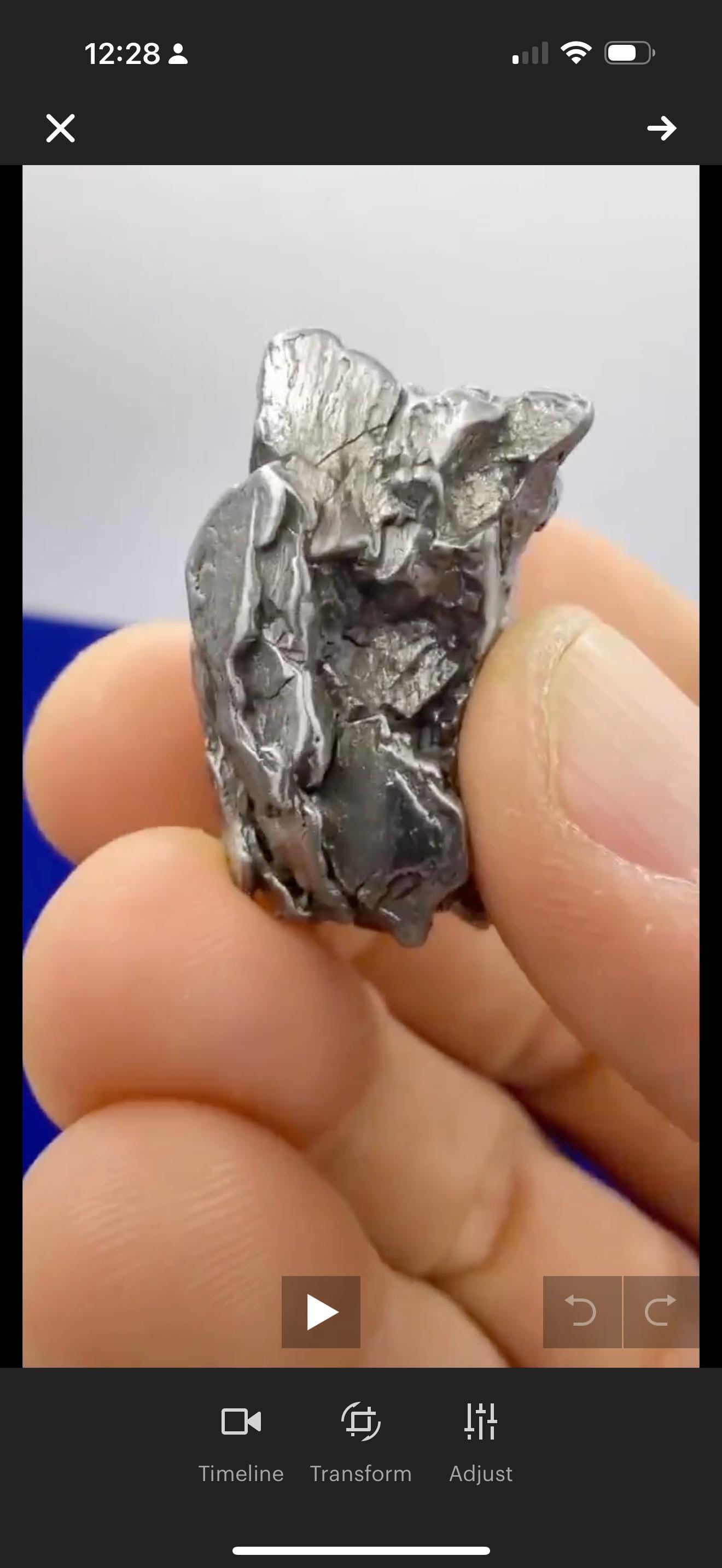 Uruacu Iron Meteorite Specimen: Space Gift, Authentic Meteorite, Brazil, 29.90 Grams