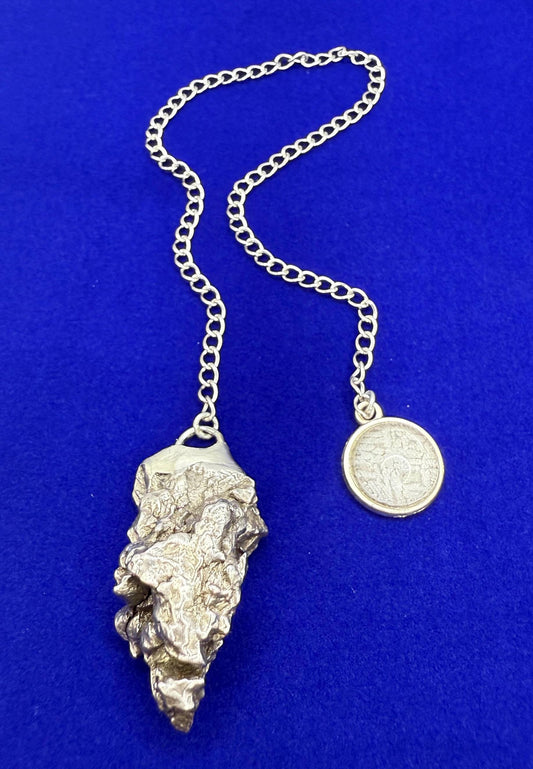 Campo del Cielo Meteorite Pendulum, 27.91 grams, Astronomy Gift, Meditation Tool, Authentic Meteorite, Dowsing Tool, Pendulum, Energy Work
