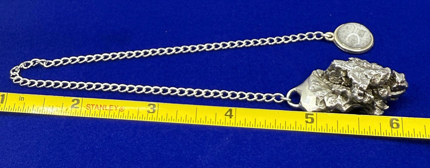 Campo del Cielo Meteorite Pendulum, 27.91 grams, Astronomy Gift, Meditation Tool, Authentic Meteorite, Dowsing Tool, Pendulum, Energy Work
