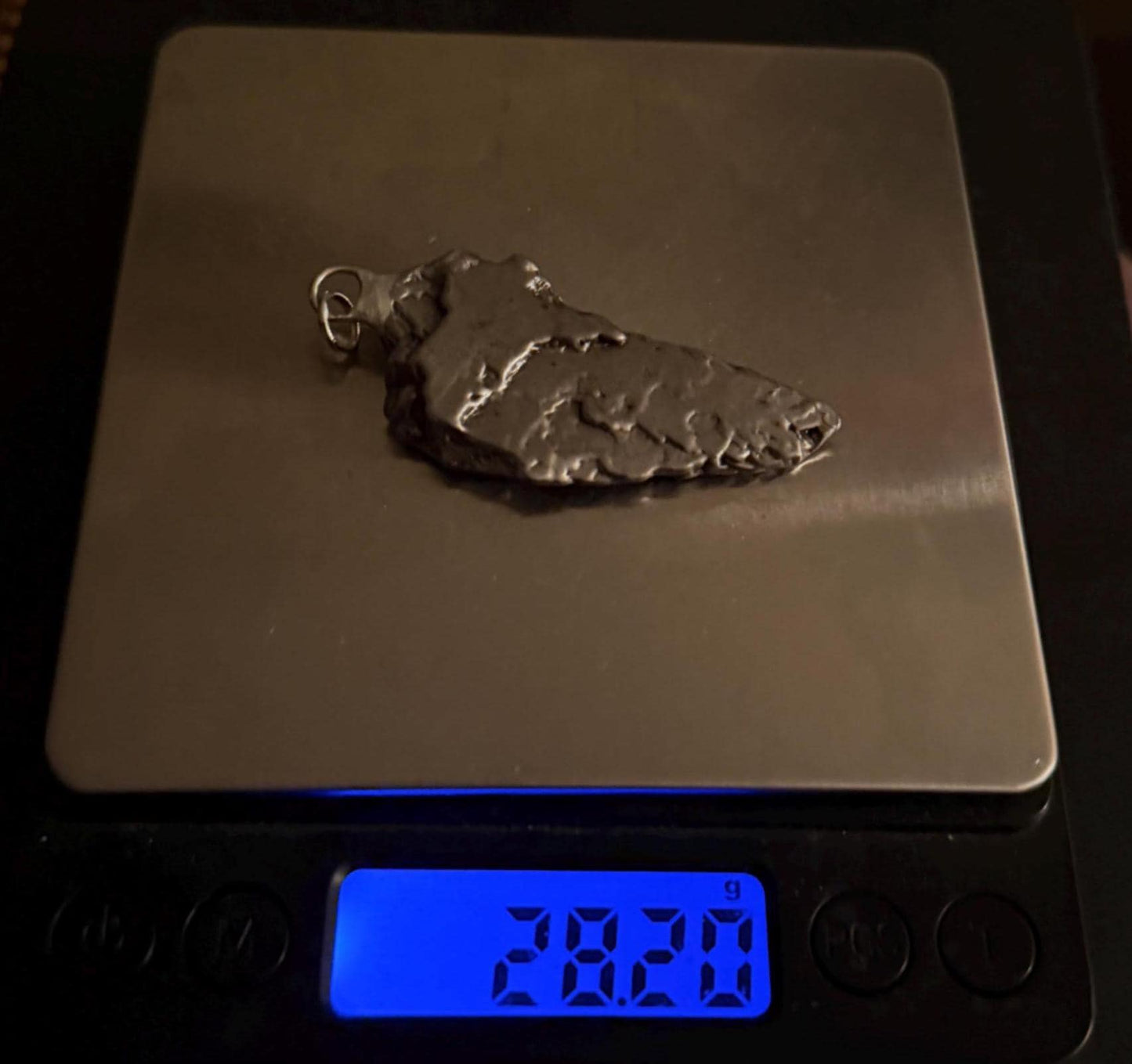 Campo del Cielo Meteorite Pendant: Authentic Iron Meteorite Jewelry, Space Gift, 28.20 grams
