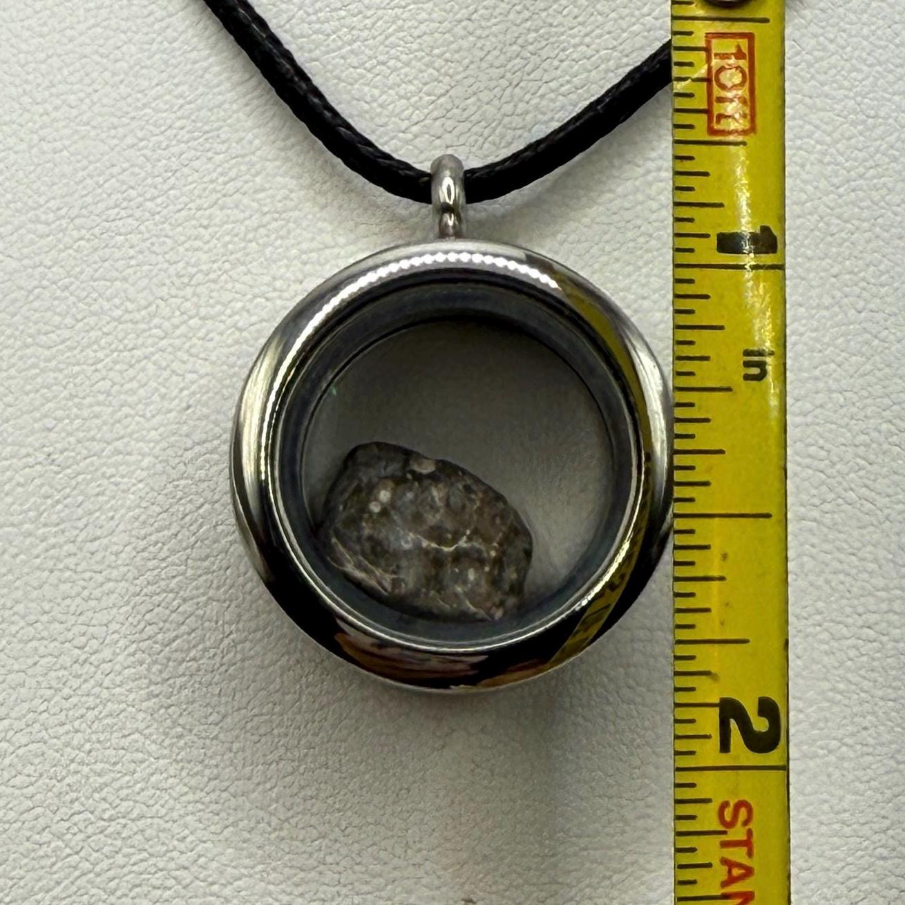 Moon|Lunar Meteorite Pendant, NWA 13974, Feldspathic Breccia, Moon Meteorite, Meteorite Collection, Lunar Feldspathic Breccia, 0.93 grams