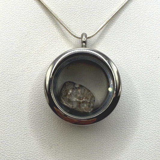 Moon|Lunar Meteorite Pendant, NWA 13974, Feldspathic Breccia, Moon Meteorite, Meteorite Collection, Lunar Feldspathic Breccia, 0.93 grams