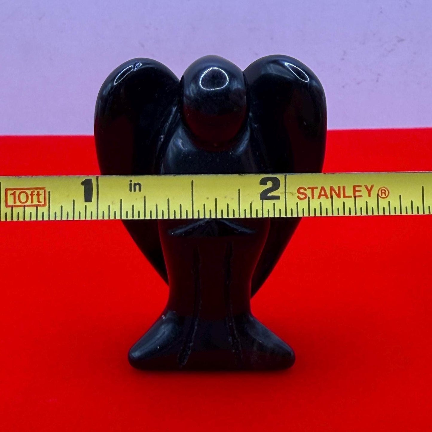 Obsidian Angel, Pocket Stone, Protection Stone, Guardian Angel, Black Angel Figurine, Angel Statue, 35.44 grams