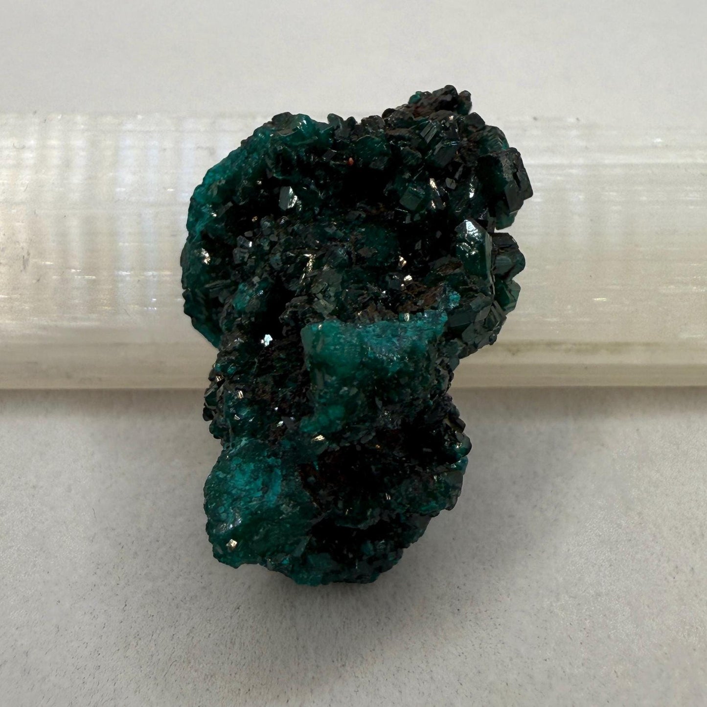Dioptase Crystal Cluster: Congo Emerald Green Gemstone, Reiki Healing, 5.96g
